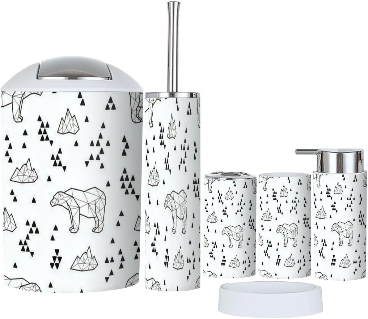 Elevate Your Bathroom Durable 6-Piece Set with Modern Design