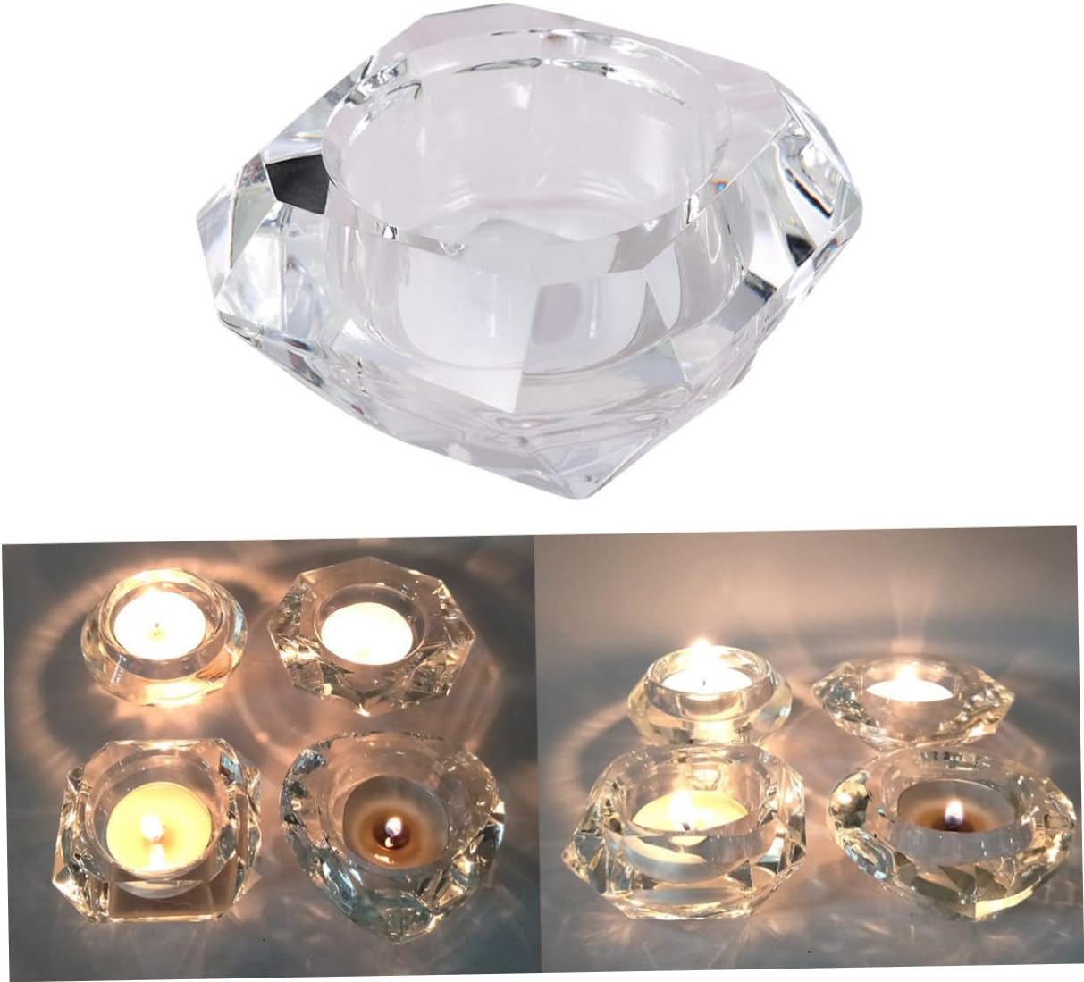 Glowing Crystal Candle Holder