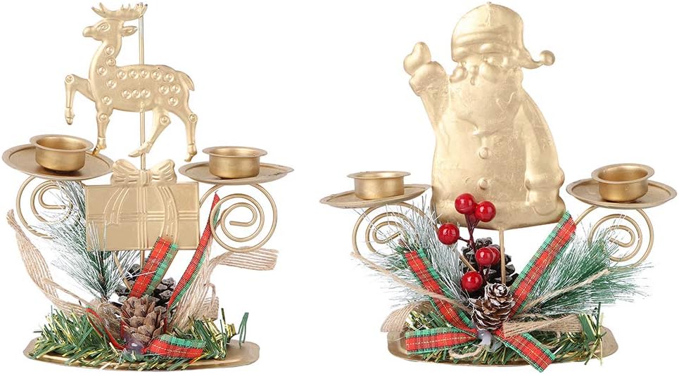 Elegant Christmas Candle Holder Set