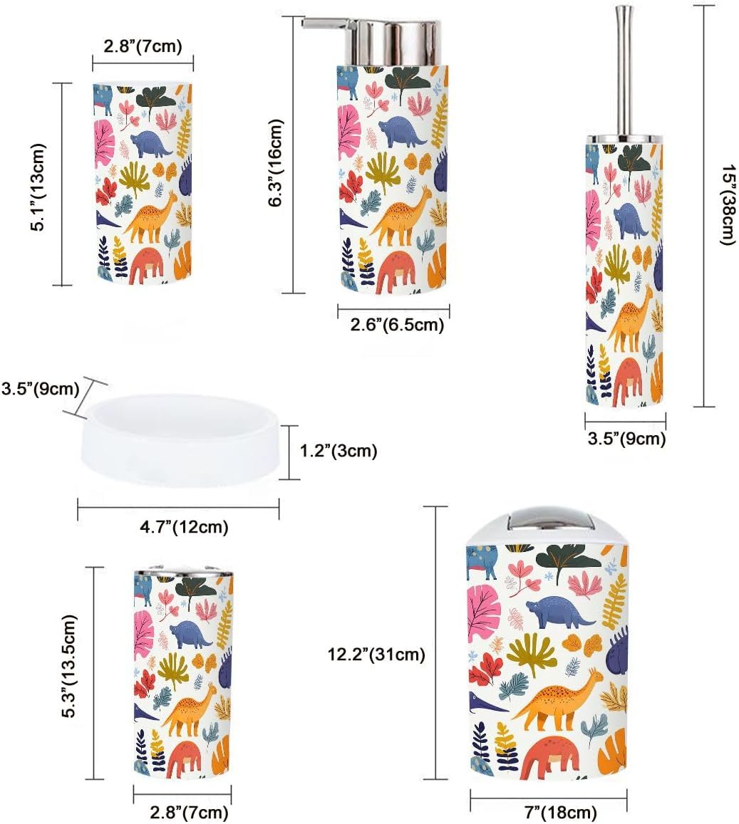 Bathroom Accessories Set 6 Pcs Durable Functional Decor