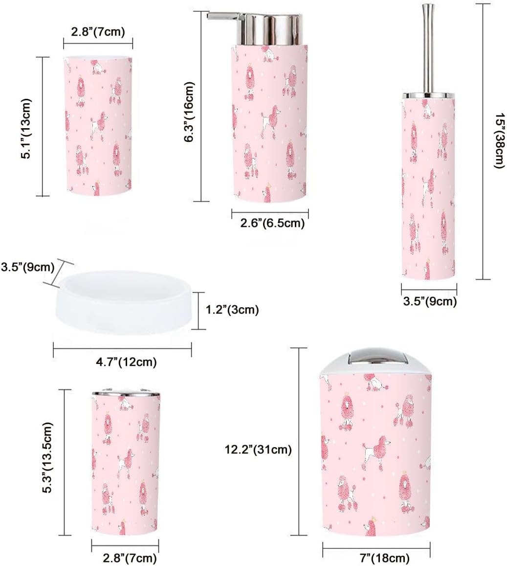6-Piece Bathroom Accessory Set for Kids and Adults