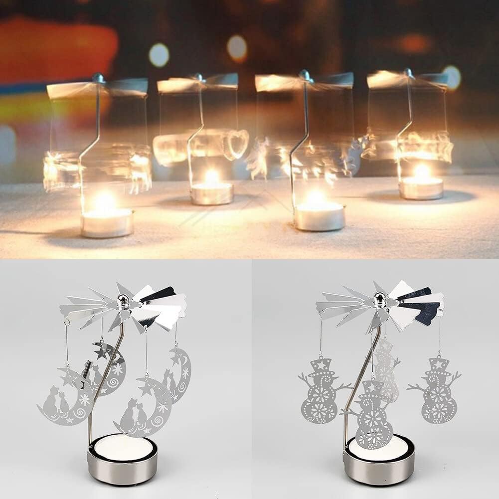 Elegant Metal Spinning Candle Holder for Weddings
