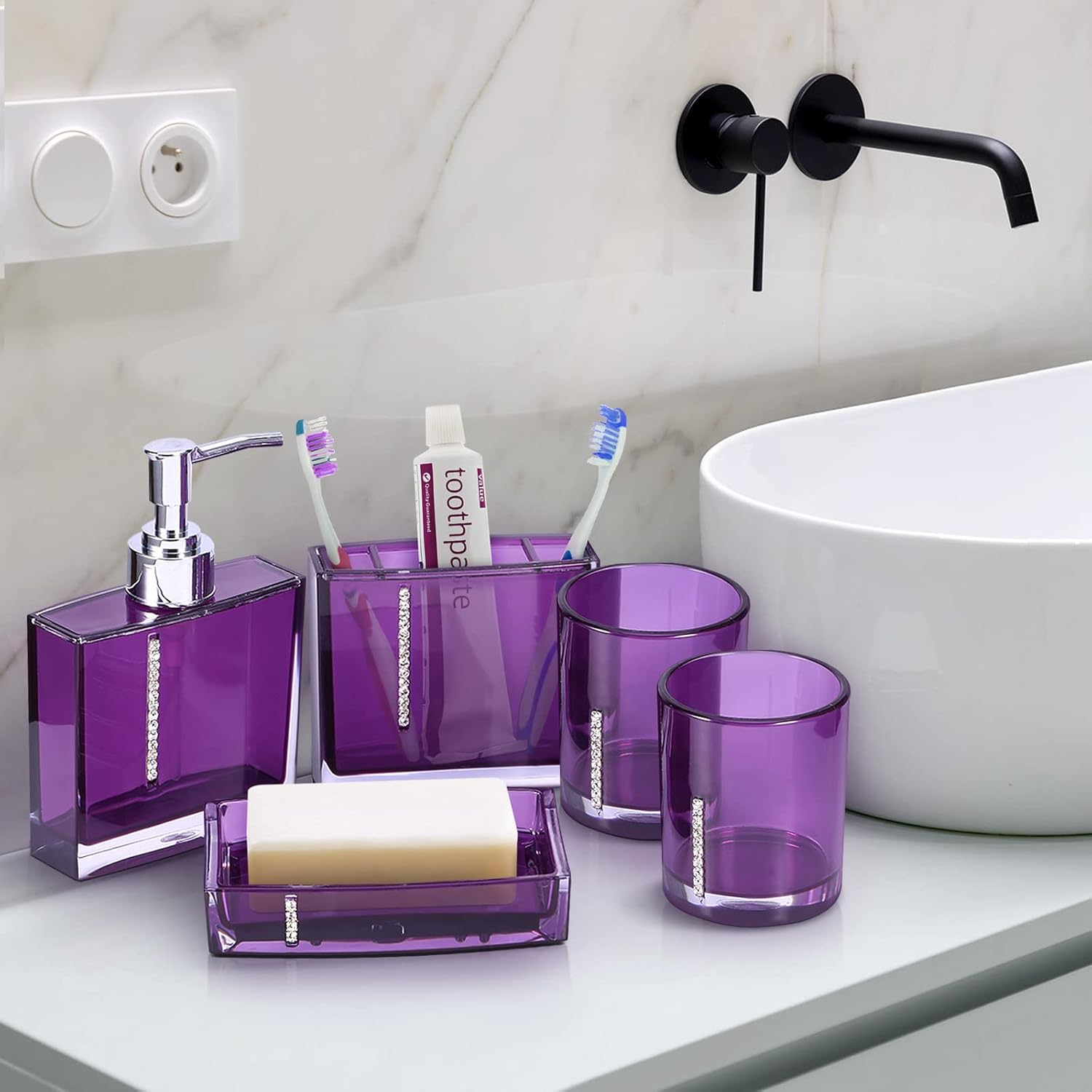 Estink 5-Piece Bathroom Accessory Set for Luxury Washrooms