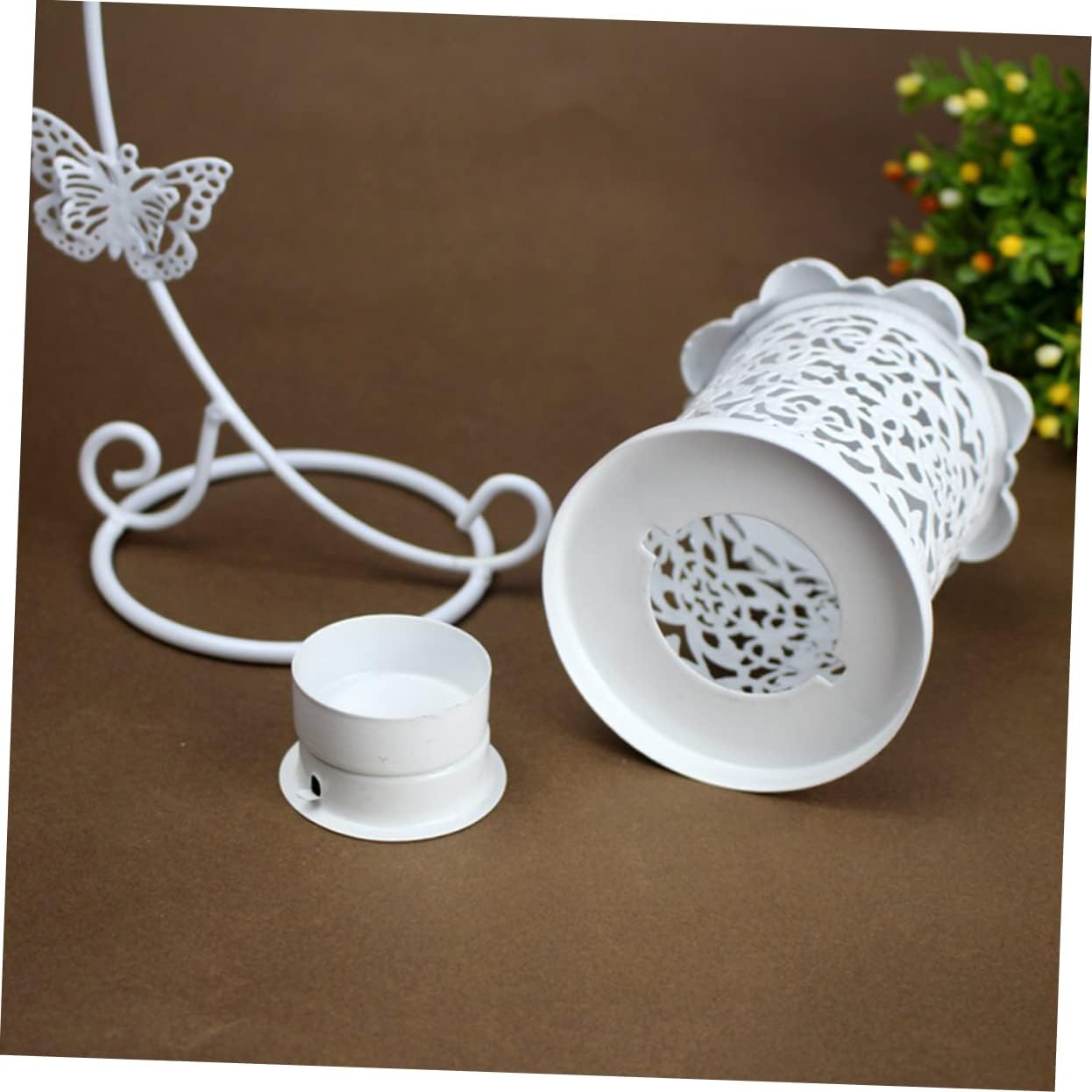 Alipis Wrought Iron Candle Holder Bird Cage