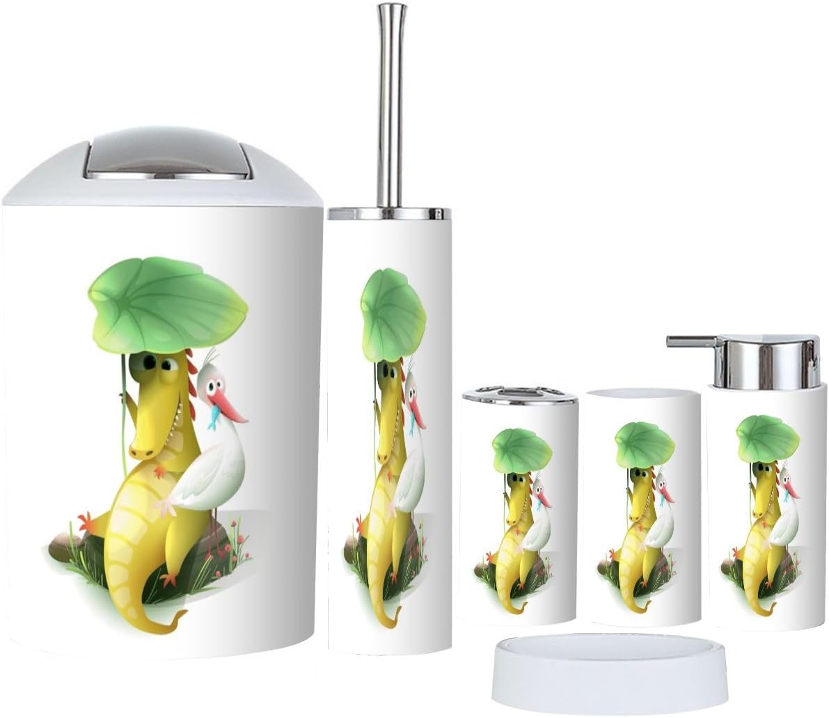 Funny Silly Friends Bathroom Accessories Set 6 Pcs