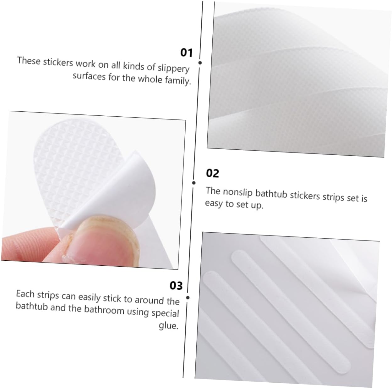20Pcs Non-Slip Bathtub Stickers for Safety