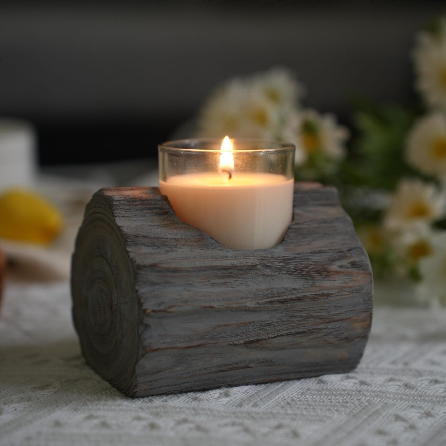Strawberry Fairy Compact Rustic Candle Holder