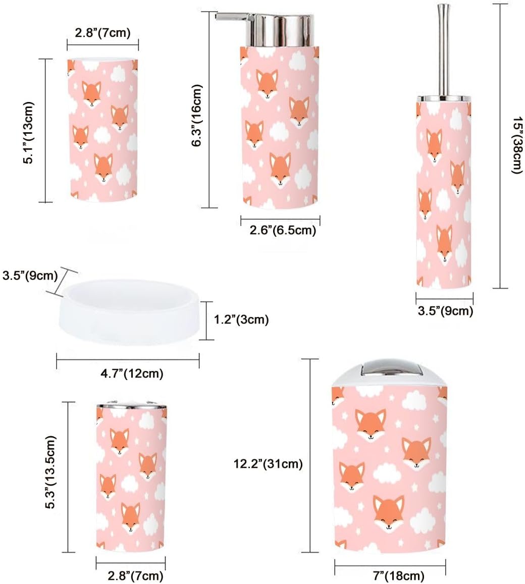 Bathroom Accessory Set 6 Piece