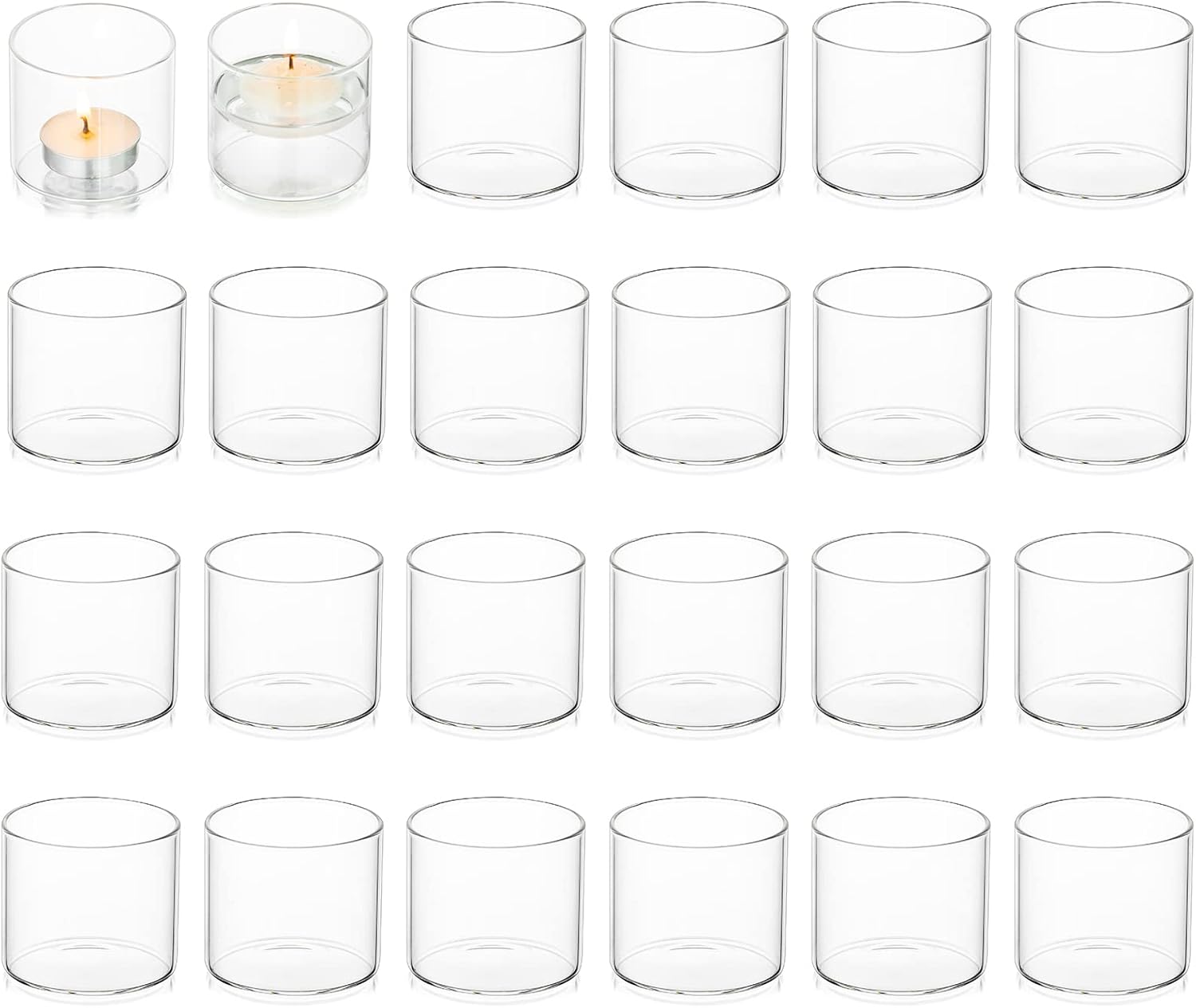 Votive Candle Holder Set Premium Glass Votive Candleolders 20pcs Set