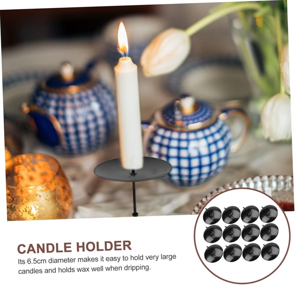 NOLITOY Metal Candle Fixator Rack 24 Pcs Set