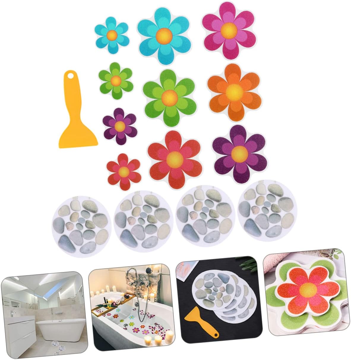 MAGICLULU 14 Piece Bathtub Skid Preventing Sticker Set