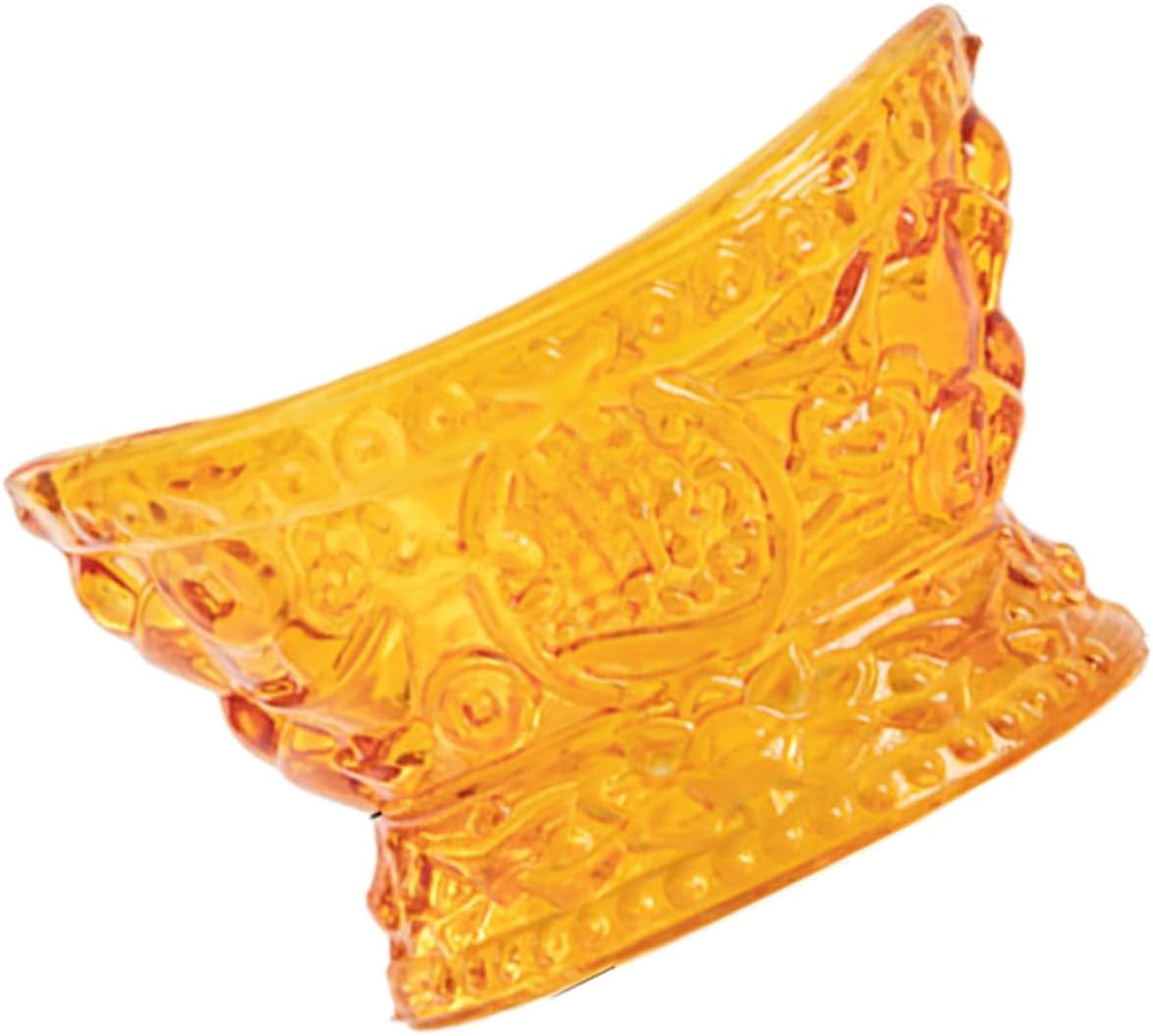 DECO-PROFESSIONAL 7-Ounce ingot-shaped glass candle holder