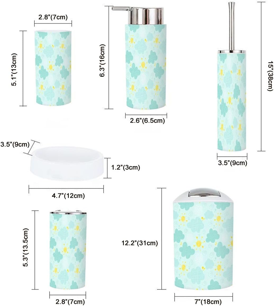 Bathroom Accessories 6-Piece Set
