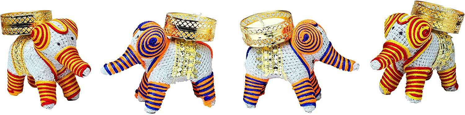 Elephant Tealight Holder Set for Decorative Lighting Accessories
