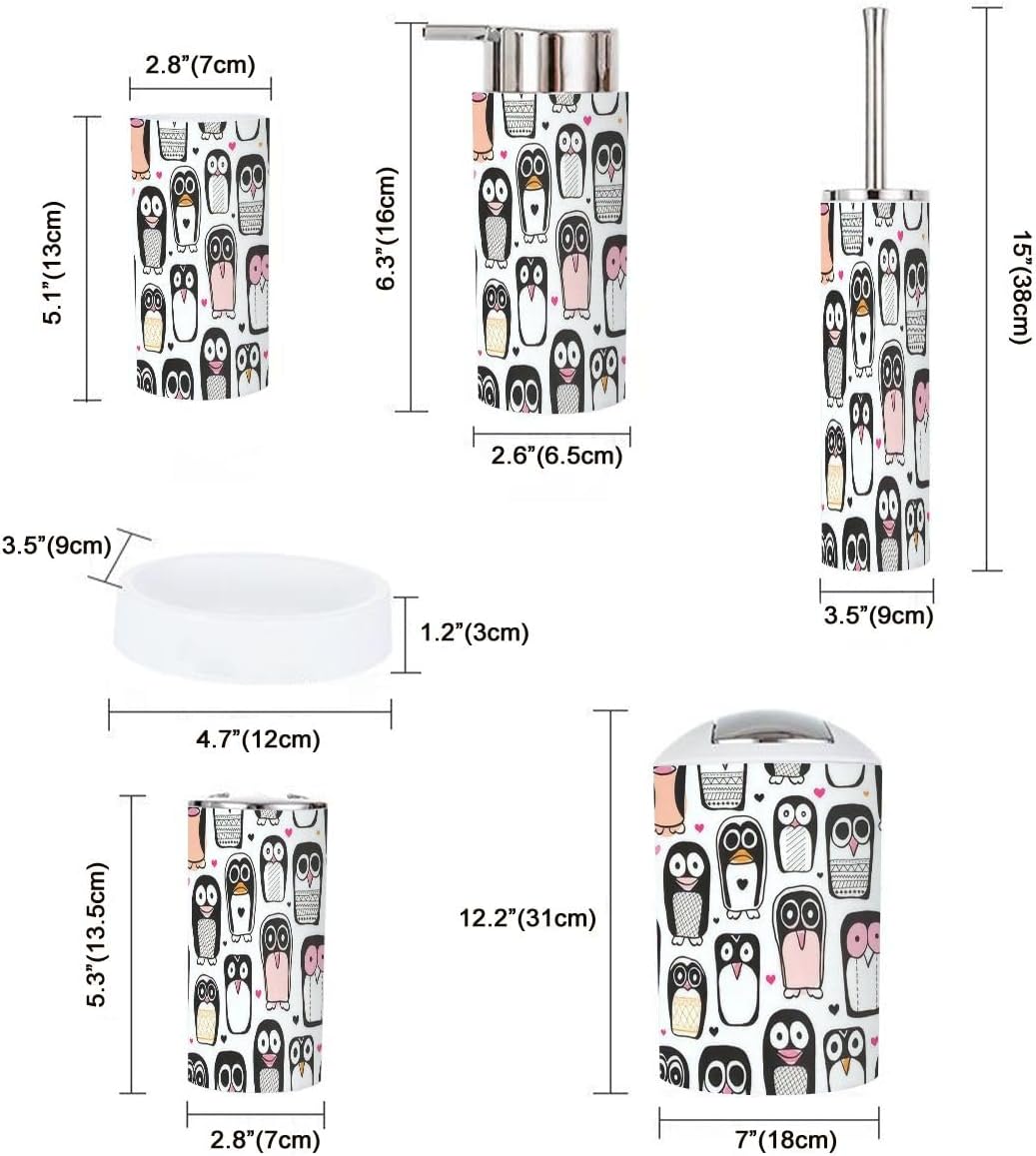 Bathroom Accessories Set for Kids 6 Pcs