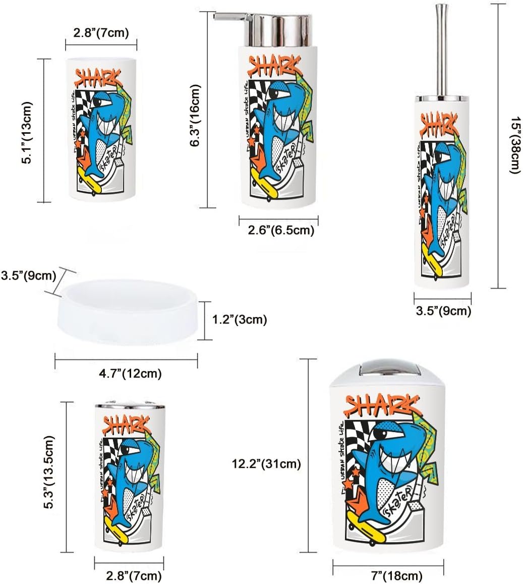 Sturdy Cartoon bathroom Accessories Set Durable Organization for Kids