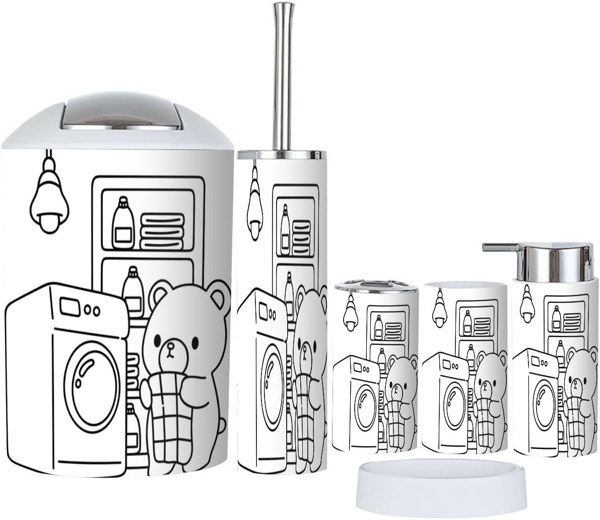 Little Bear 6-Piece Bathroom Set for Kids