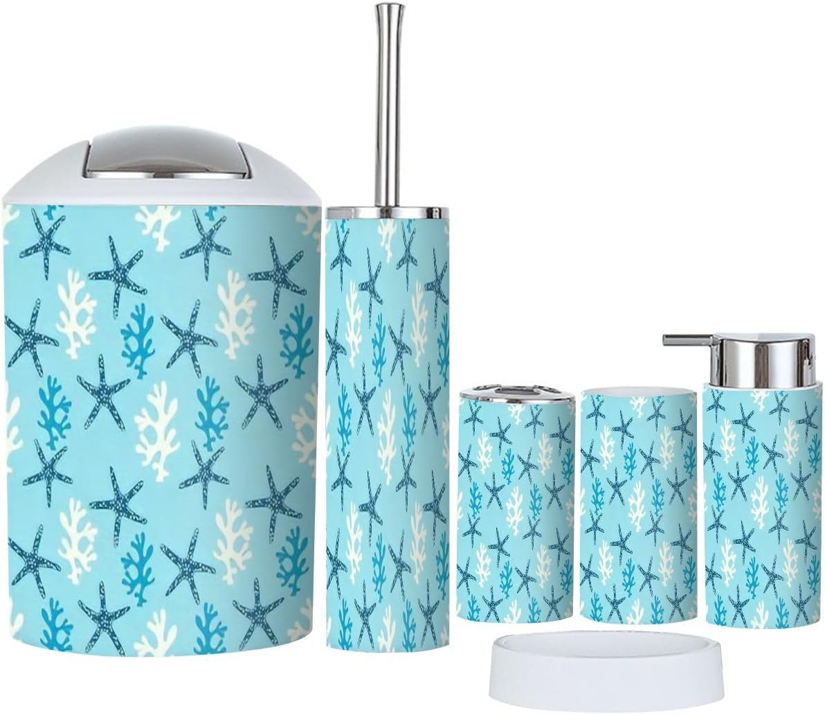 JBNJANKDAV 6-Piece Bathroom Accessory Set for Modern Spaces
