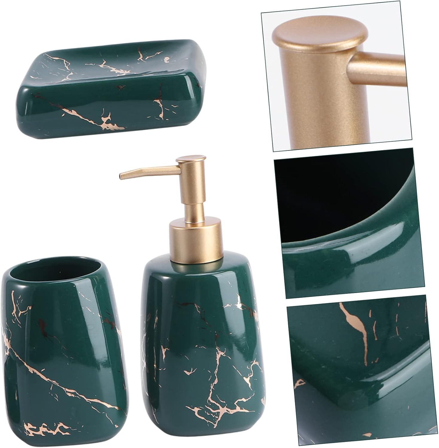 PrettyZoom Elegant Marble Bathroom Set 3pc