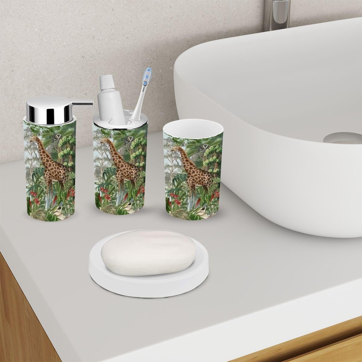 Set of 6 Funny bathroom accessories for Kids Adults