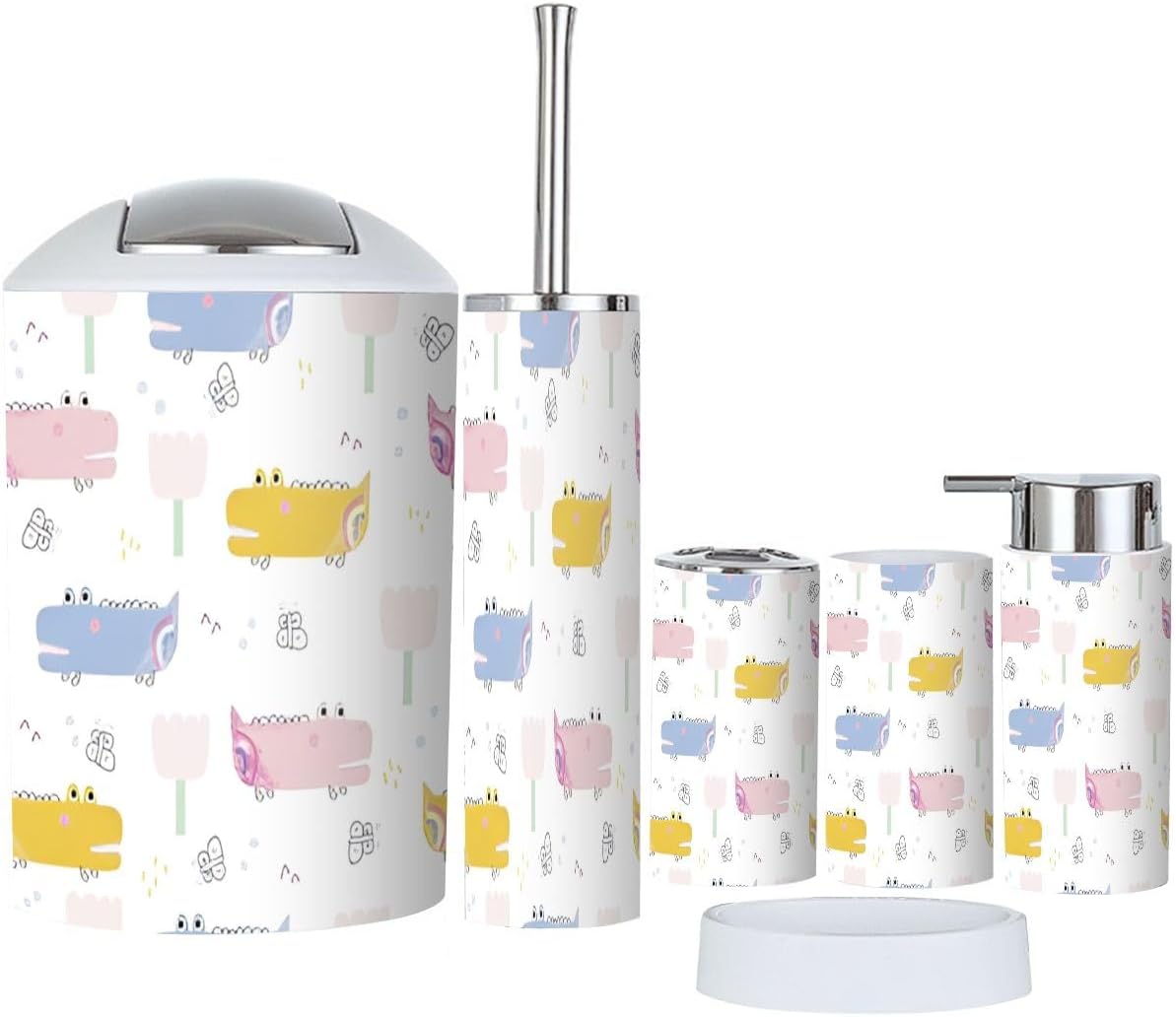 Bathroom Accessories Set 6-Piece Durable Design Summer Korner