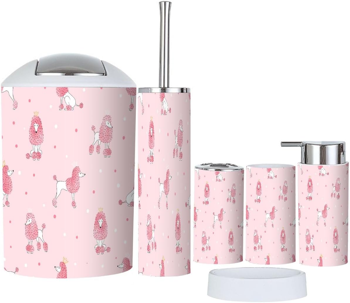 6-Piece Bathroom Accessory Set for Kids and Adults