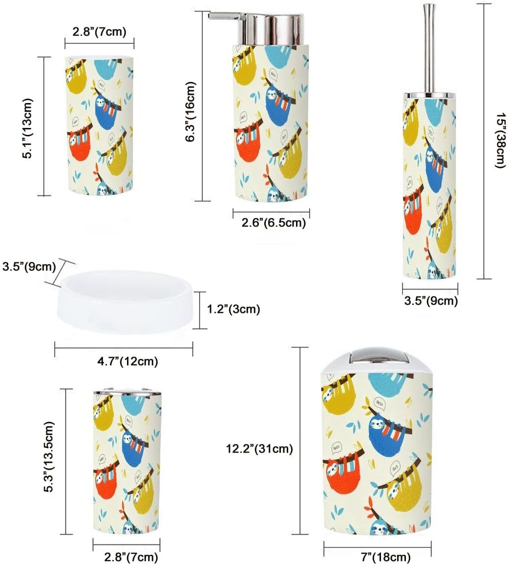 XNGJEMVWXO 6-Piece Bathroom Accessory Set