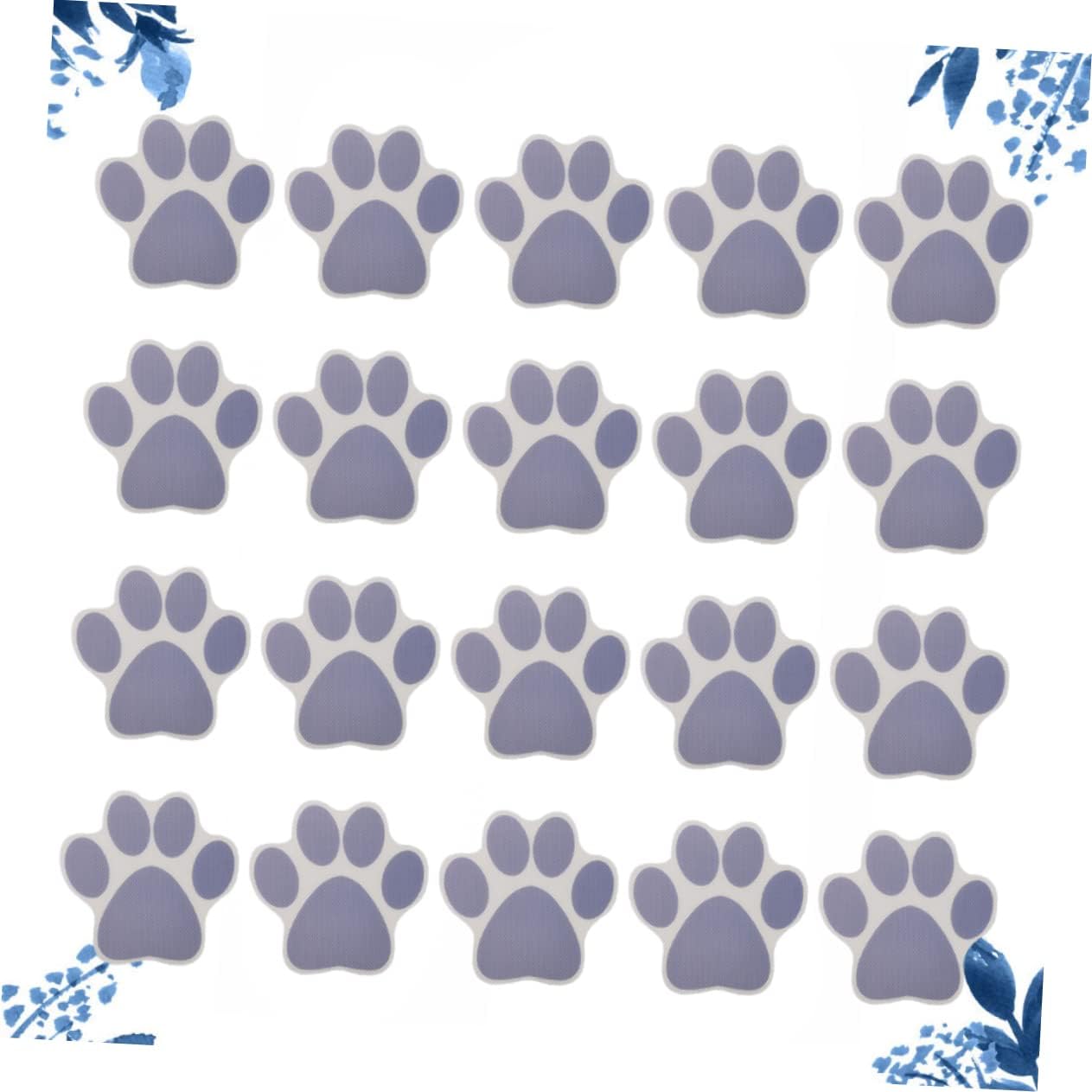 ABOOFAN 20PCS Cartoon Dog Footprint Stickers for Bathtub
