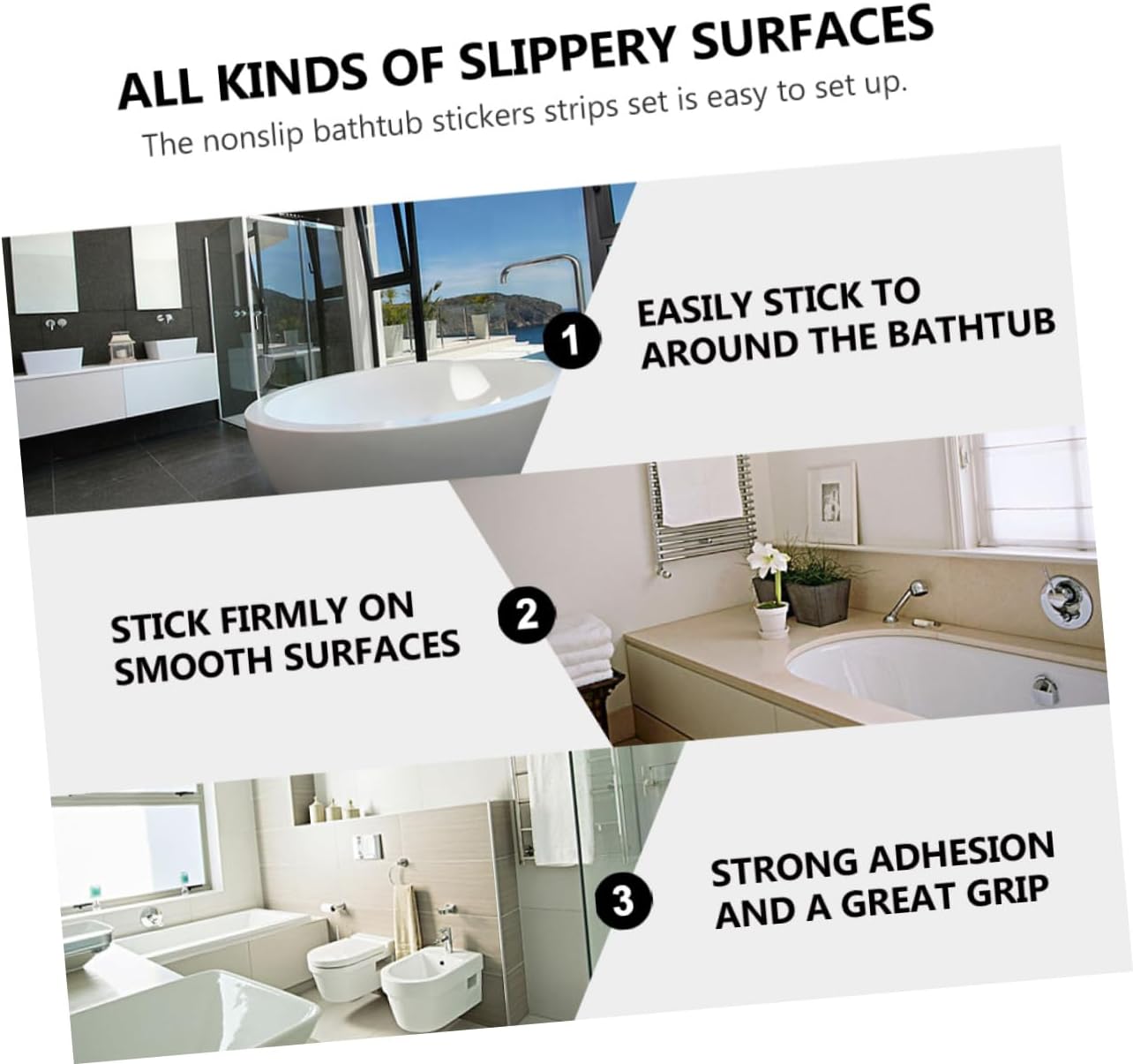 20Pcs Non-Slip Bathtub Stickers for Safety