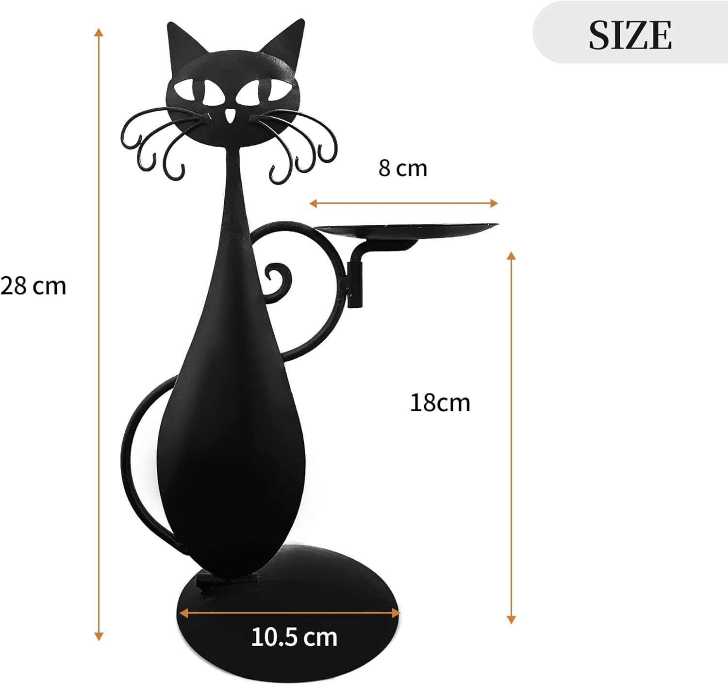 OFILLES Black Cat Candle Holder