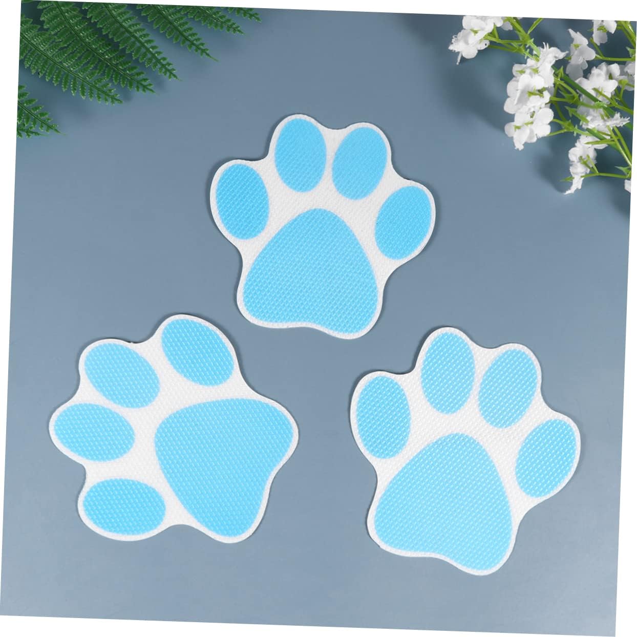 Mobestech 20-Piece Cartoon Dog Footprint Slip Sticker Set for Bathtub Safety
