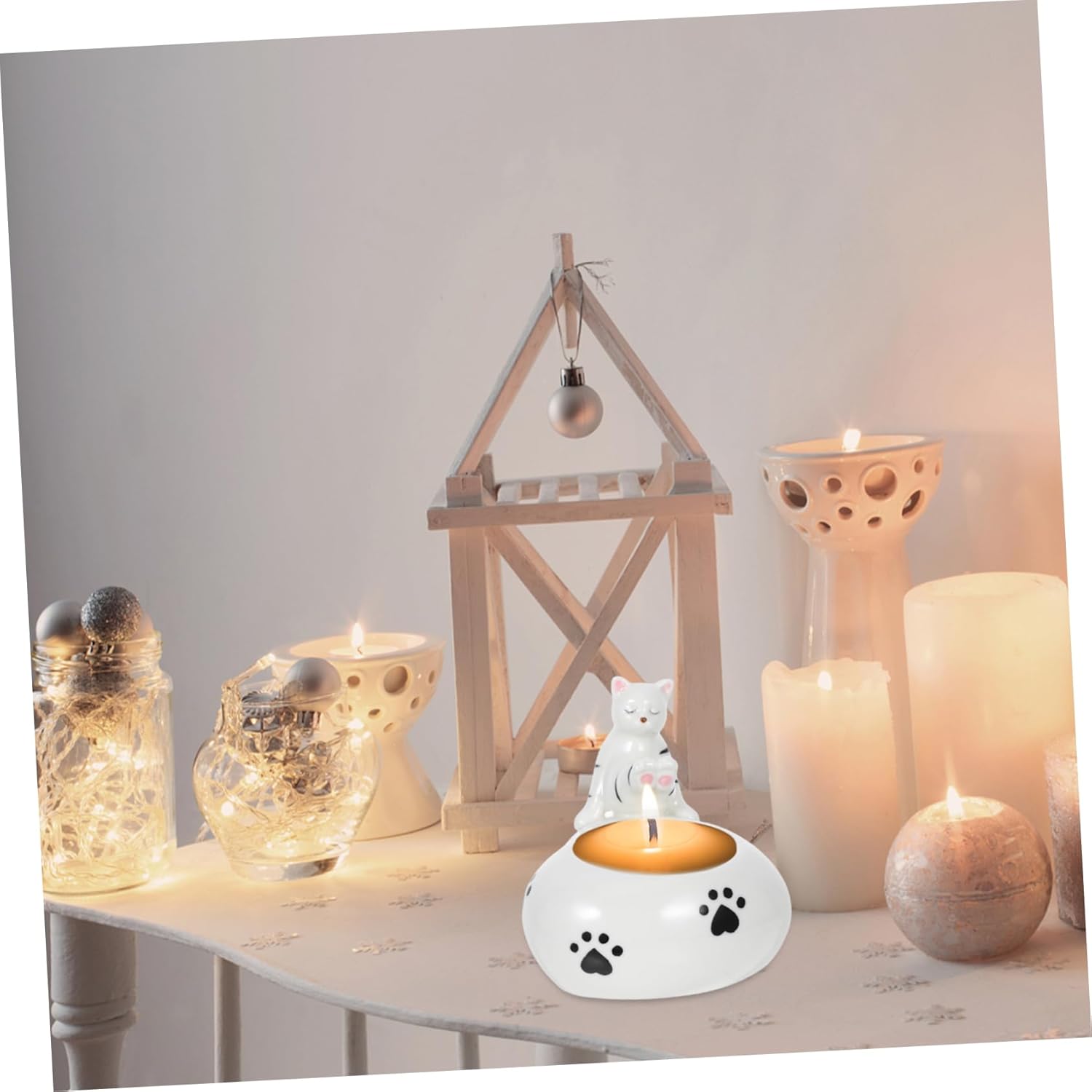 Elegant Cat Candle Holder