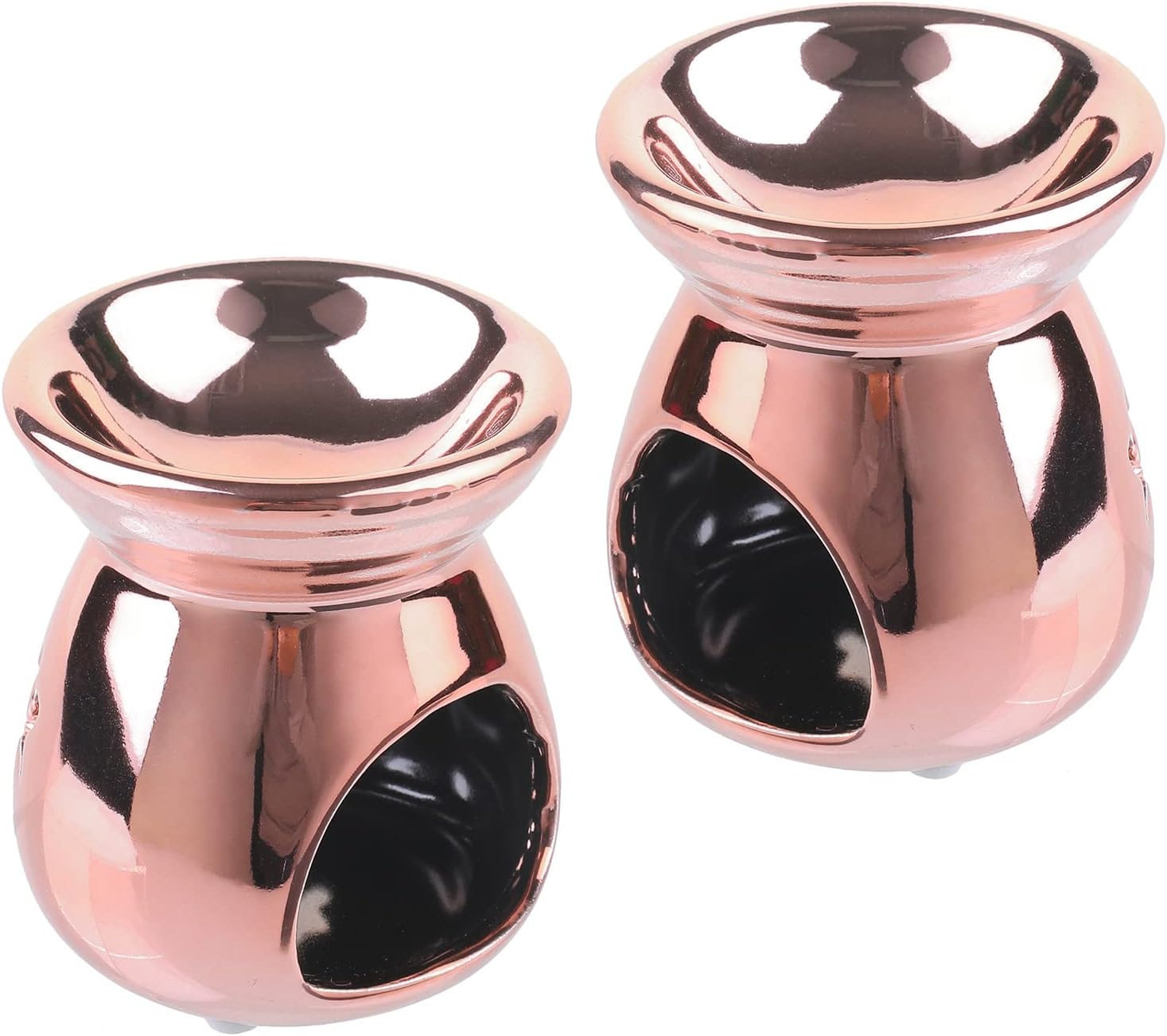 MyGift 2-Piece Aromatherapy Candle Holder Set with Modern Design