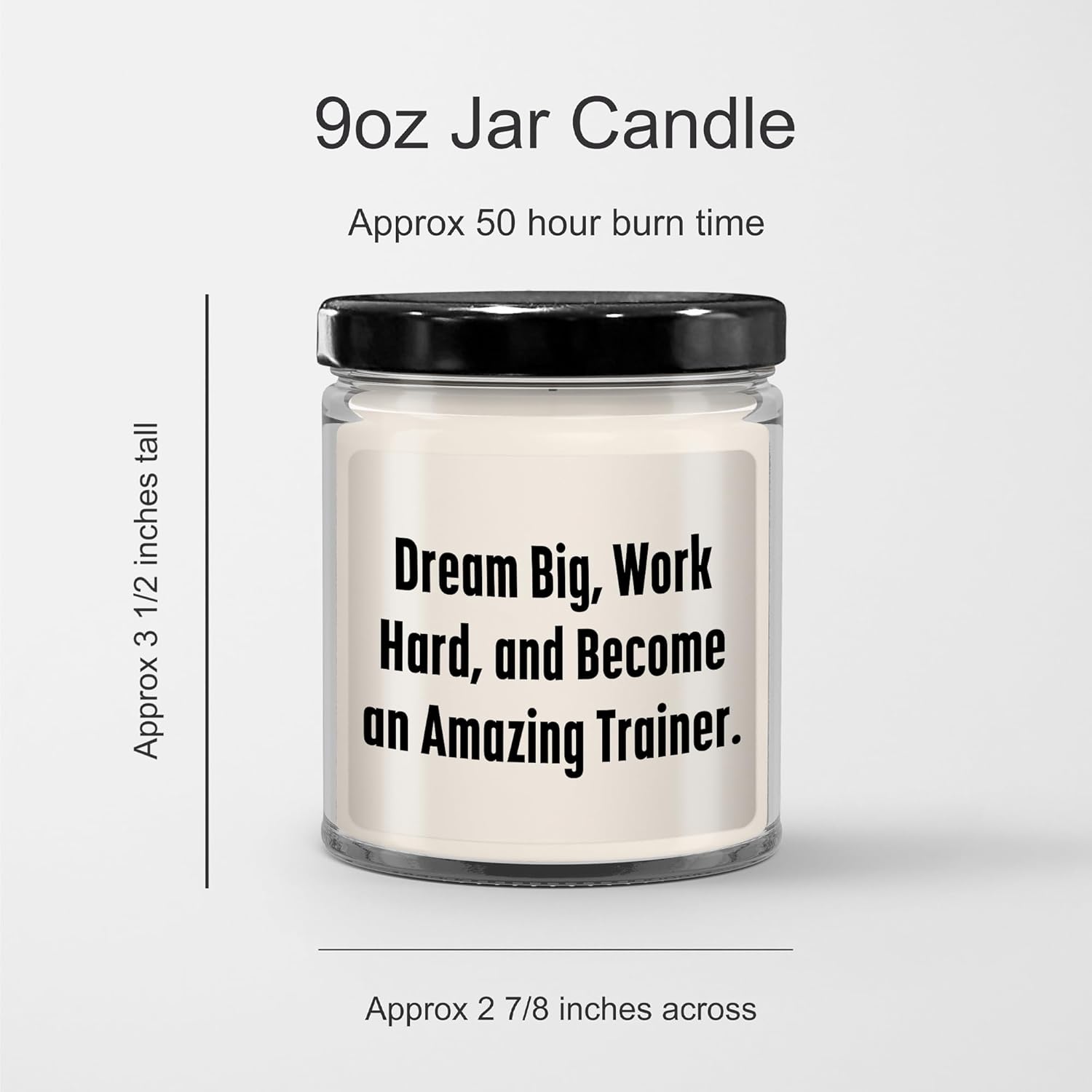 Valentines Day Gift for Trainers - 9oz Vanilla Soy Candle