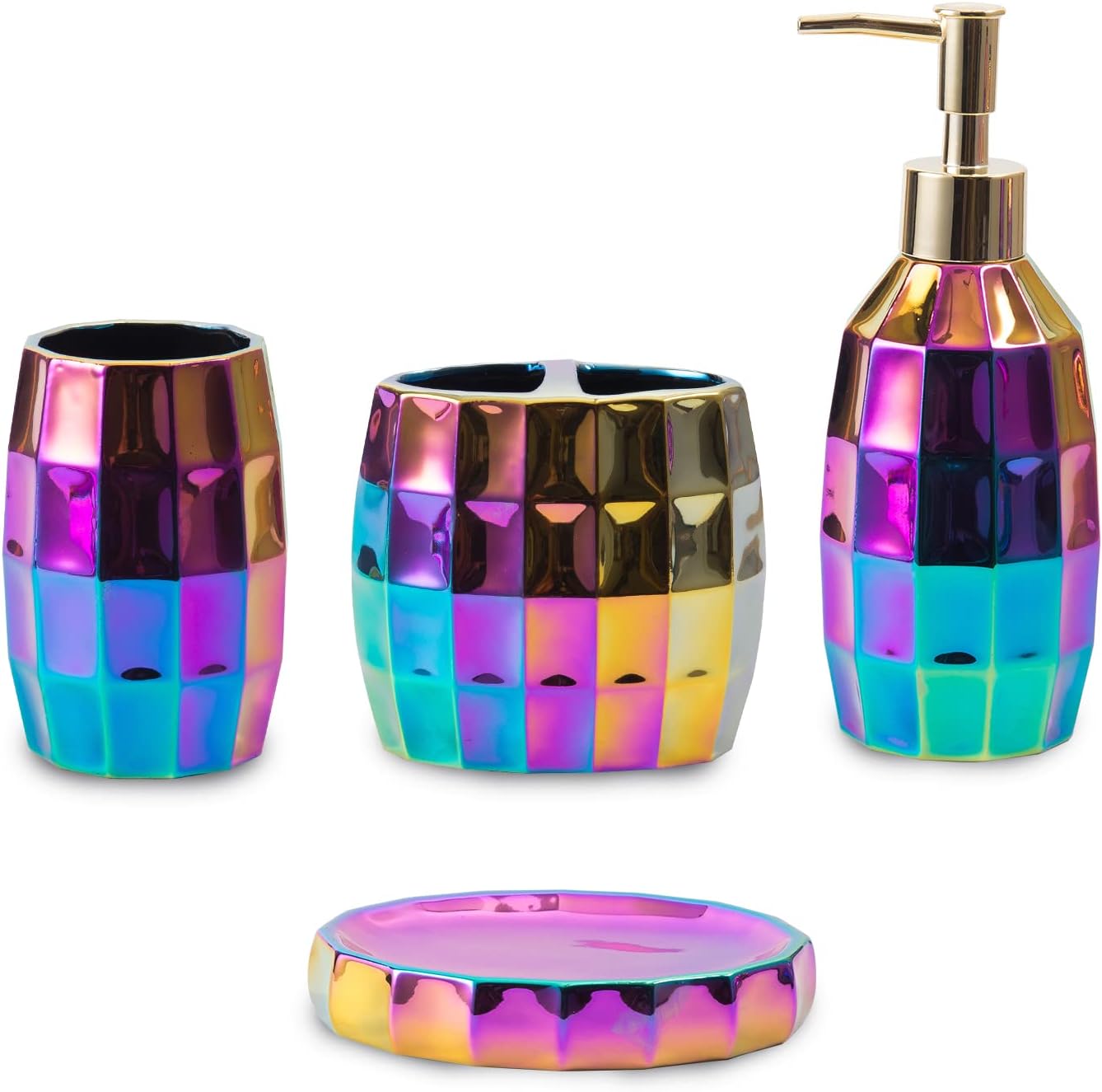 Rainbow Bathroom Accessory Set