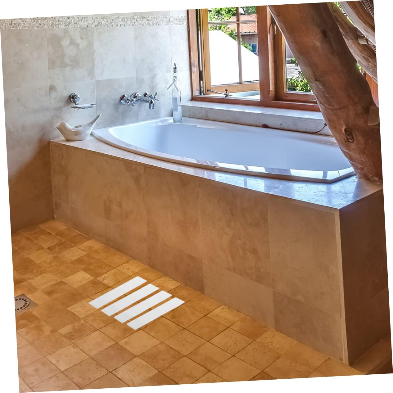 5-Piece Skid-Free Bathroom Stickers for Bathtubs Pools