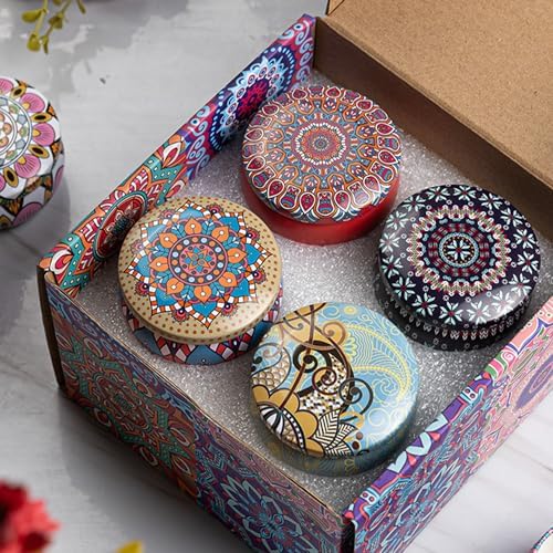 Elegant Jar Candles Set Scented Reusable Long-Burning