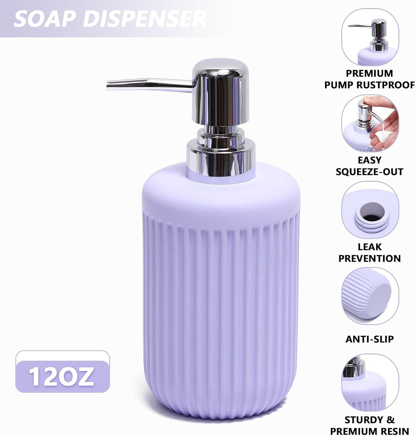 5-Piece Resin Bathroom Set for Blissful Hygiene