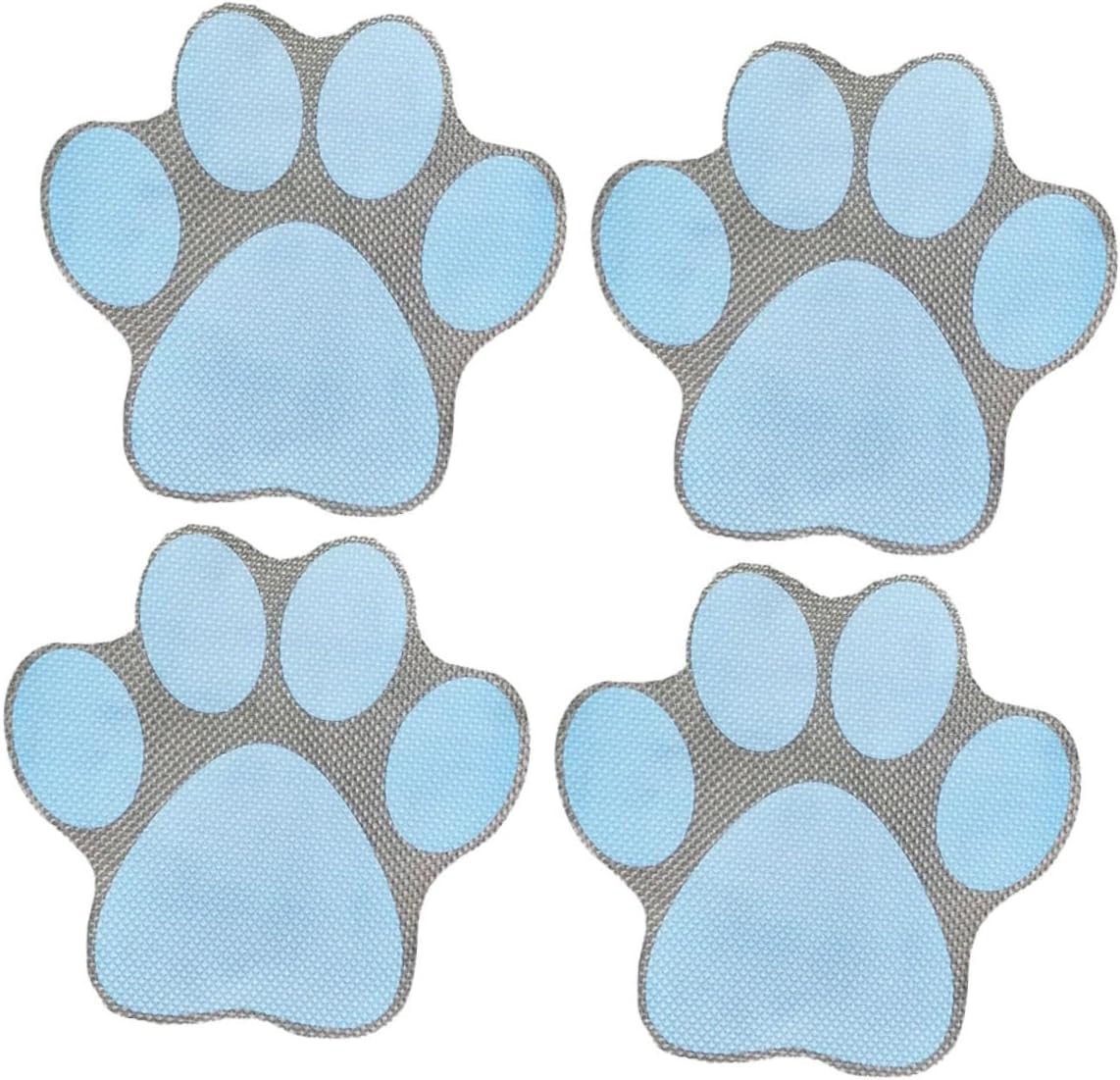 Happyyami 4-Piece Cartoon Dog Footprint Sticker Set for Bathtub Bath Safety