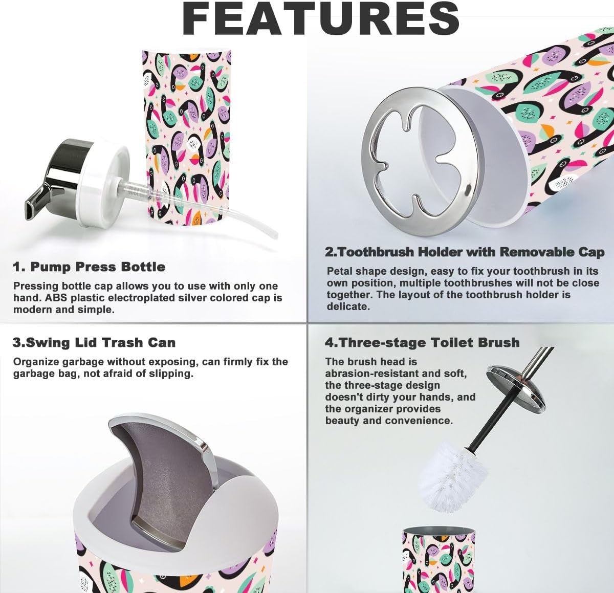 Bathroom Accessories Set 6 Pcs