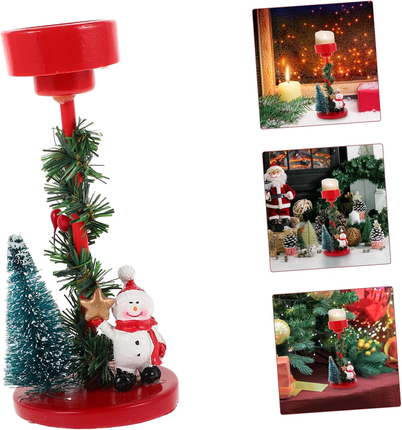 _Christmas Snowman Candle Holder_