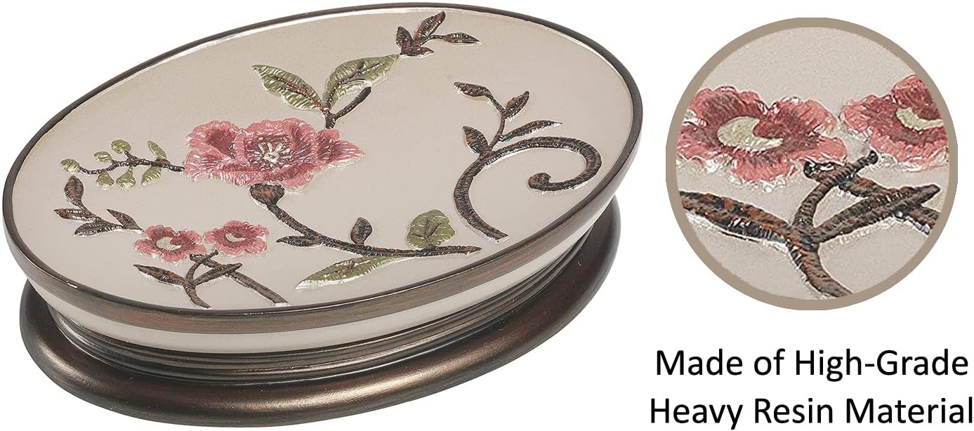 4pc Larrisa Floral Bathroom Accessories Set