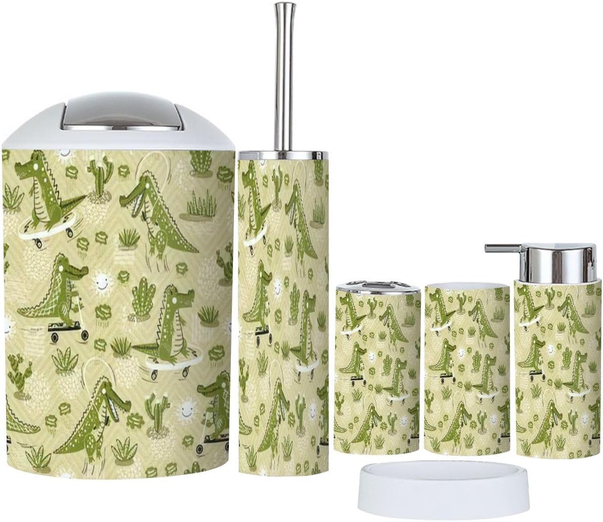 6-Piece Cute Bathroom Accessories Set