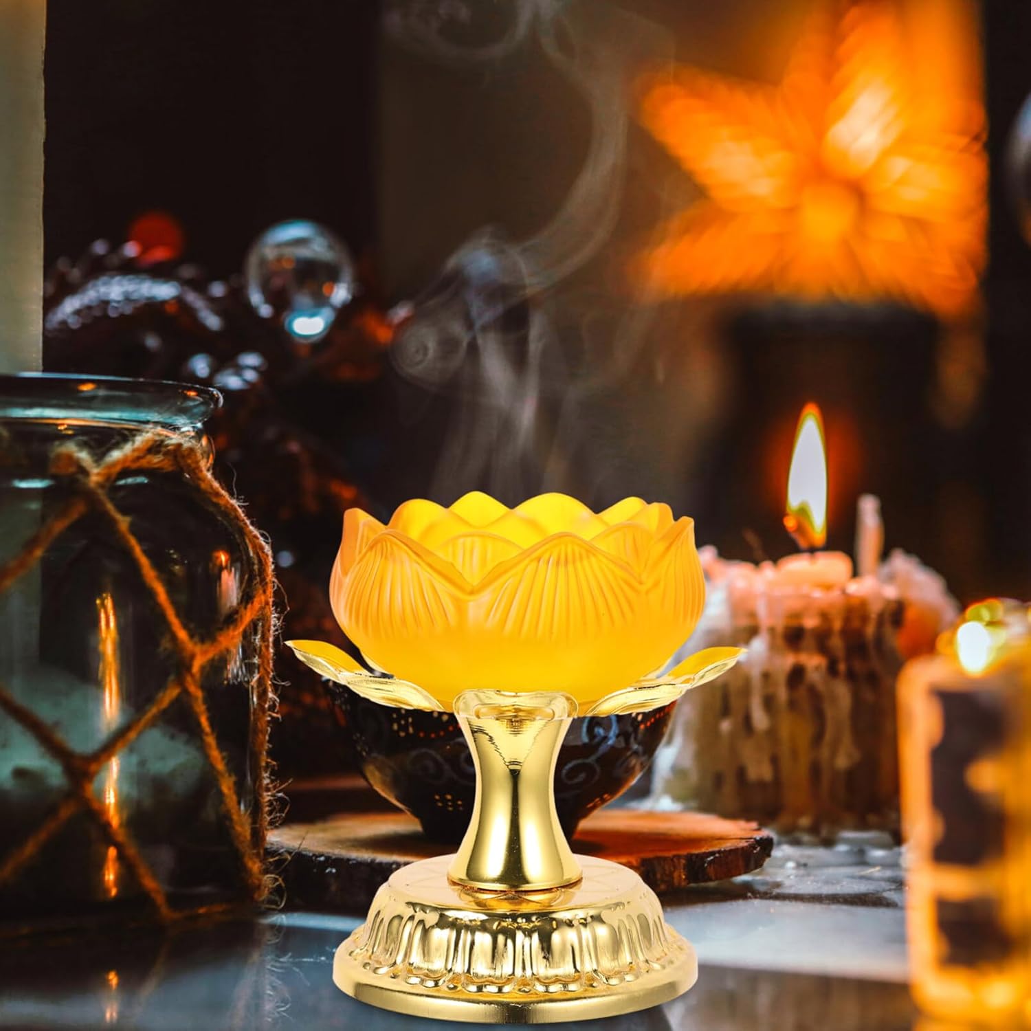 Elegant Buddhist Candle Holder