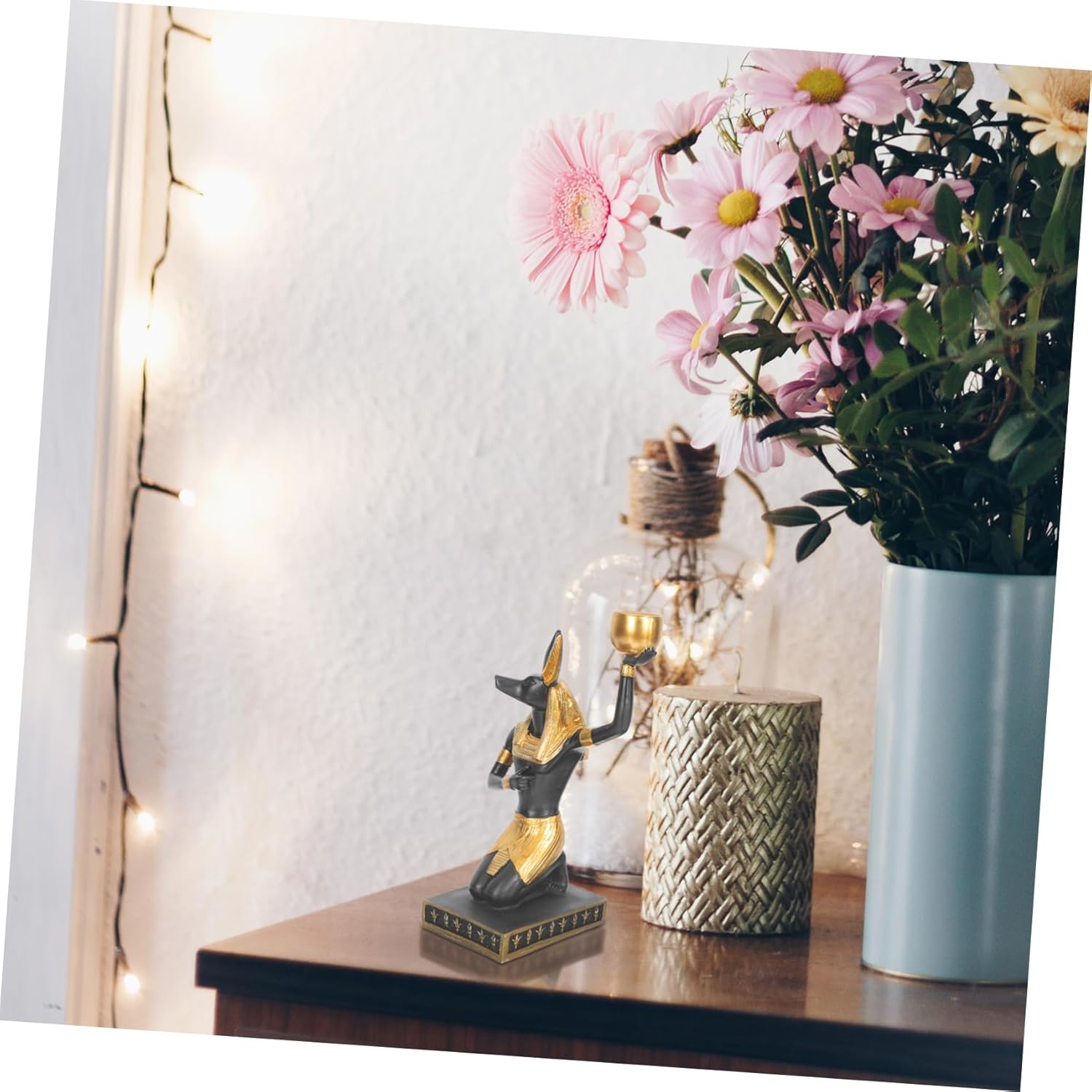 Anubis Resin Candle HolderTaper Candle Display