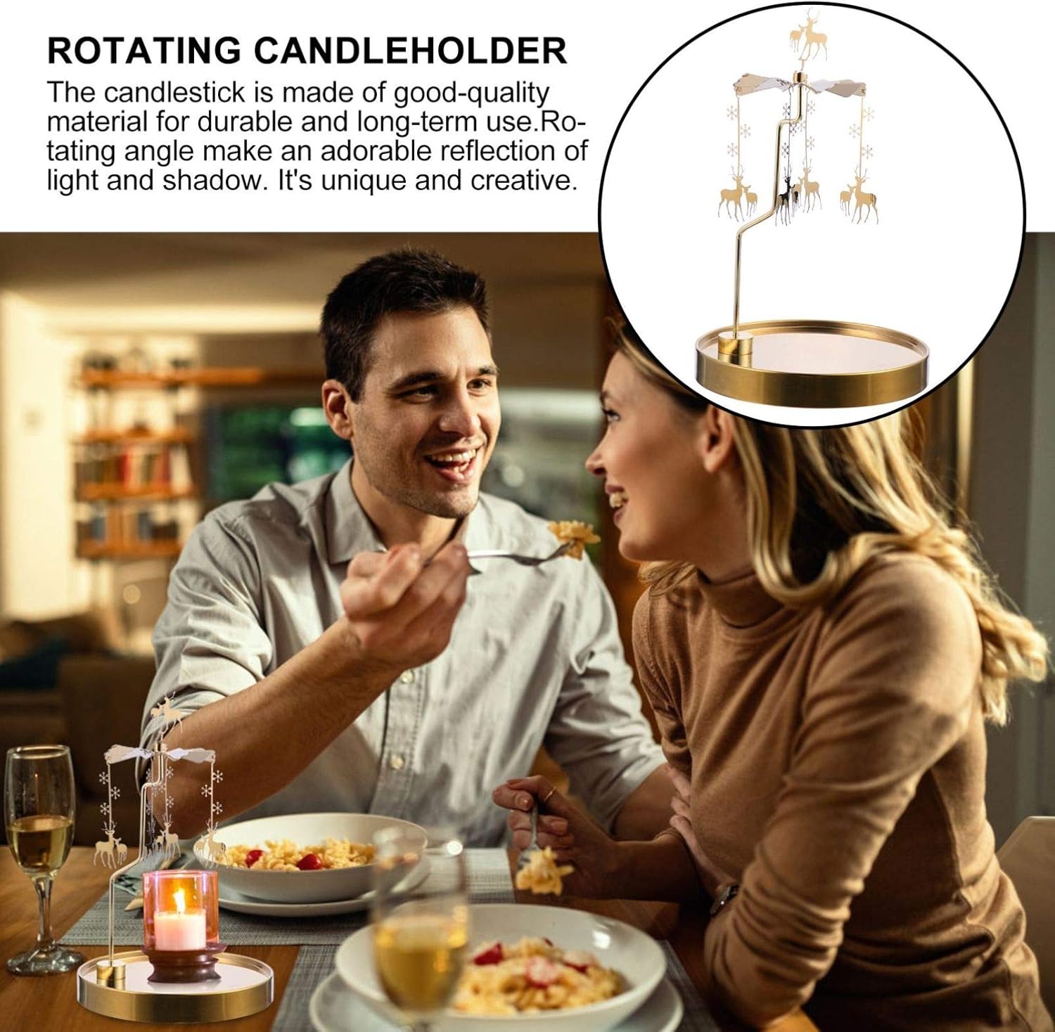 Beaupretty Metal Tealight Candle Spinner