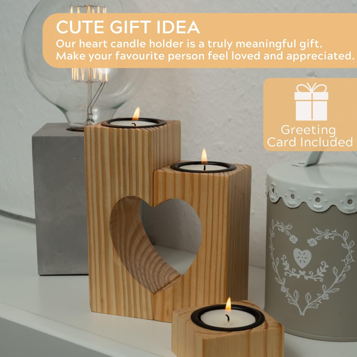 TBFM Heart Candle Holder Set