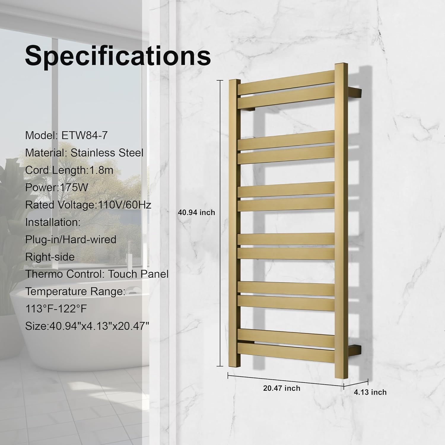 Sharndy Electric Towel Warmer Wall Mounted
