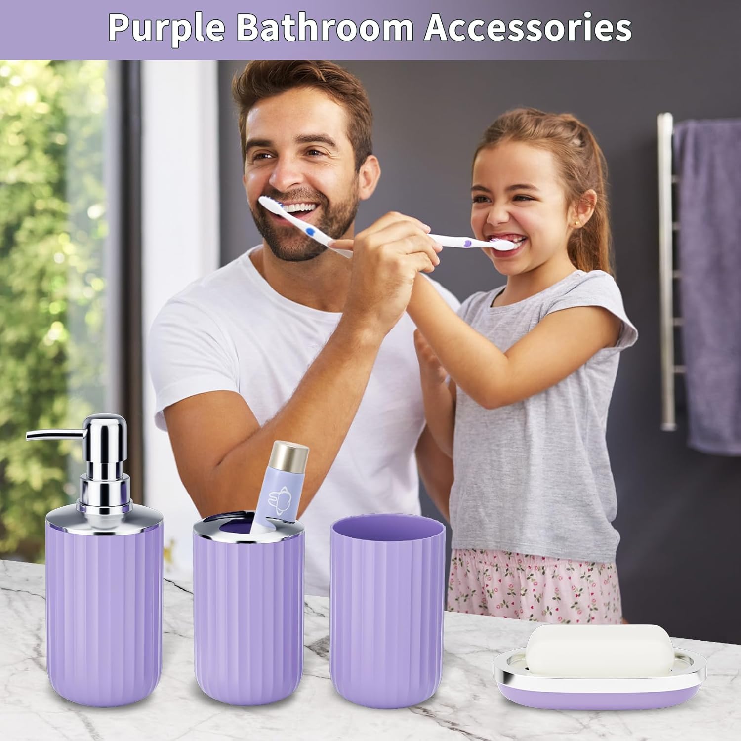 Luxury Plush Bath Mat Set with Absorbent Shower Curtain Rugs