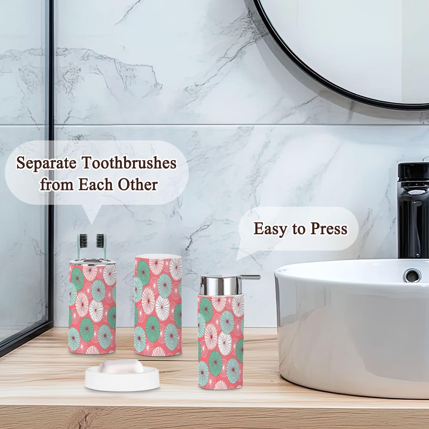 Bath Time Starts Here 6-Piece Set for Modern Sloths Their Traits